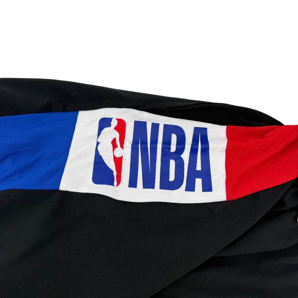 NBA Basketball Shorts Mens Medium Black Red White Blue Logo Athletic Gym Workout